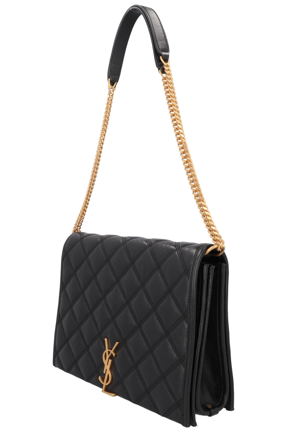 SAINT LAURENT Sac bandoulière Becky matelassé Noir