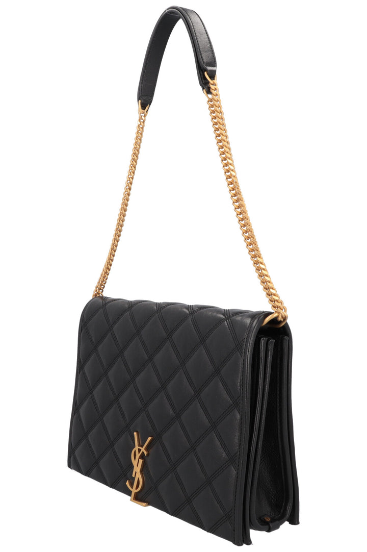 SAINT LAURENT Sac bandoulière Becky matelassé Noir