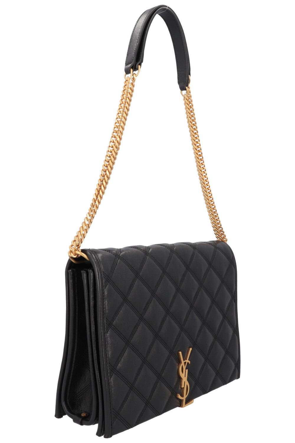 SAINT LAURENT Becky Shoulder Bag Quilted Black REAWAKE