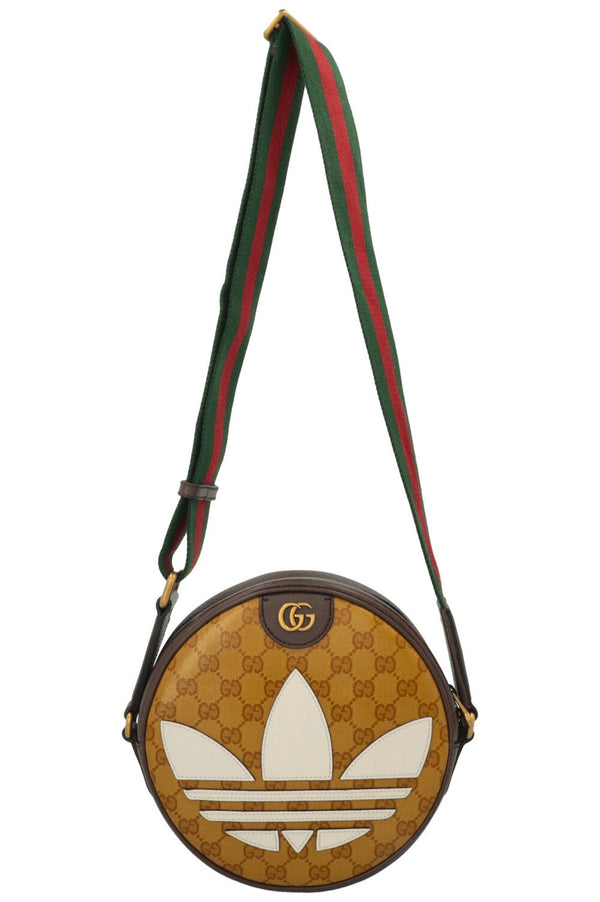 Sac bandoulière rond GUCCI x Adidas Ophidia jaune suprême