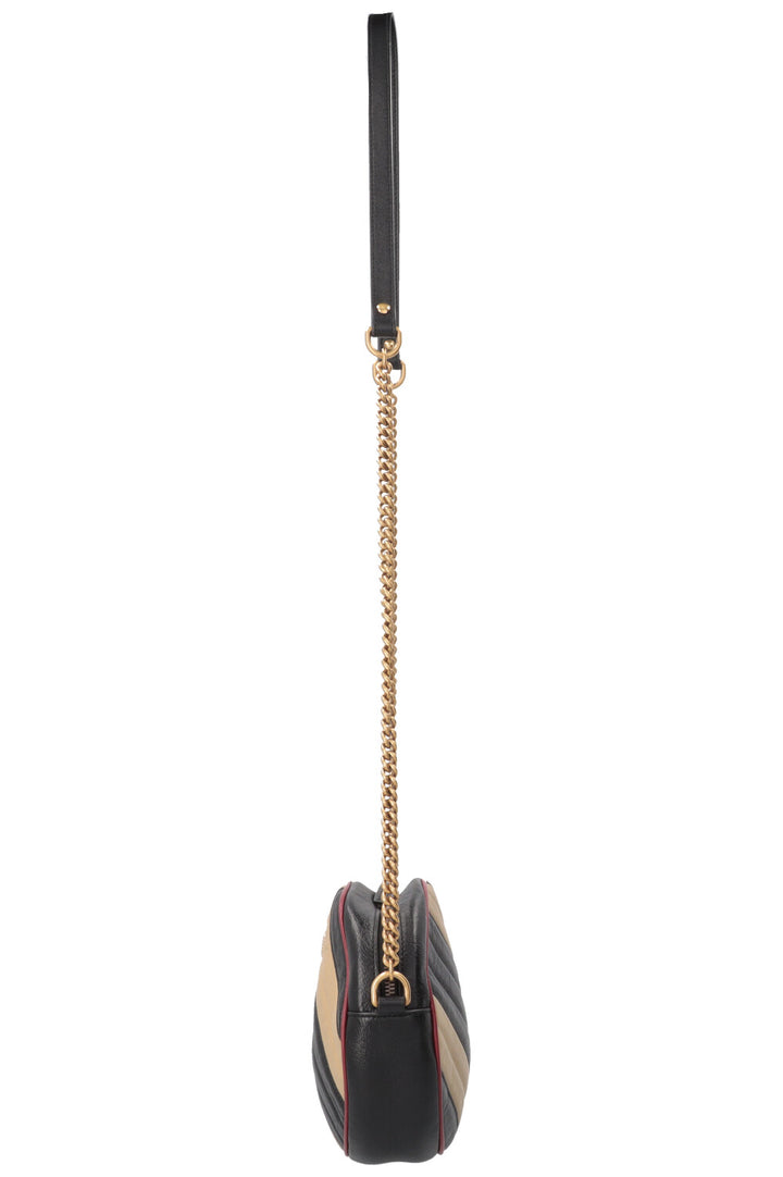 Sac bandoulière GUCCI Marmont rond rayé