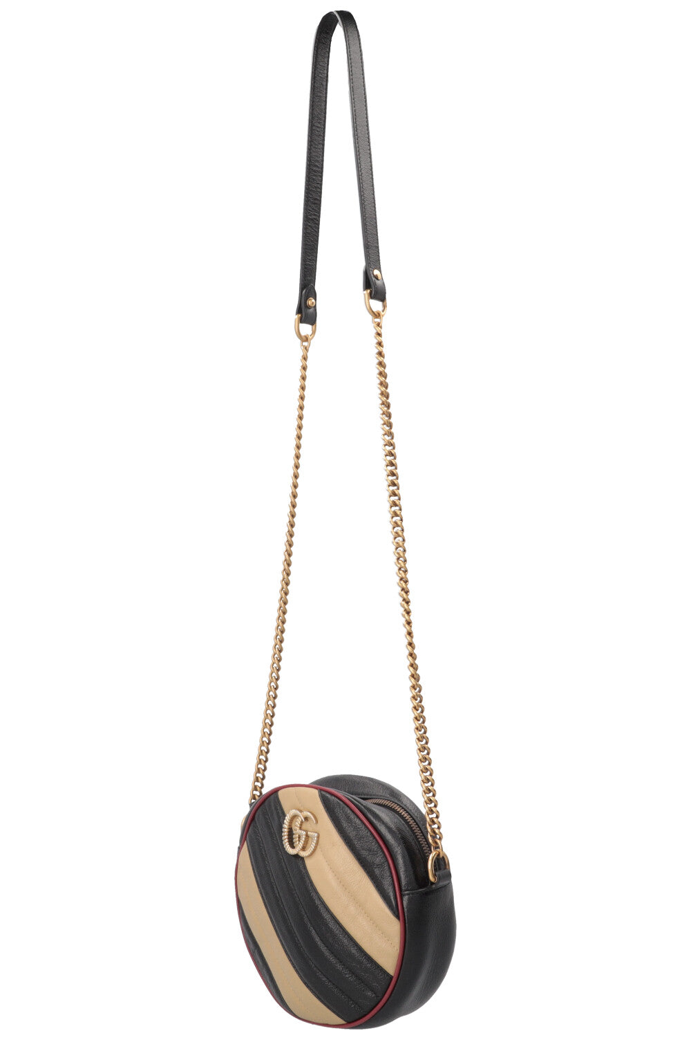 Sac bandoulière GUCCI Marmont rond rayé