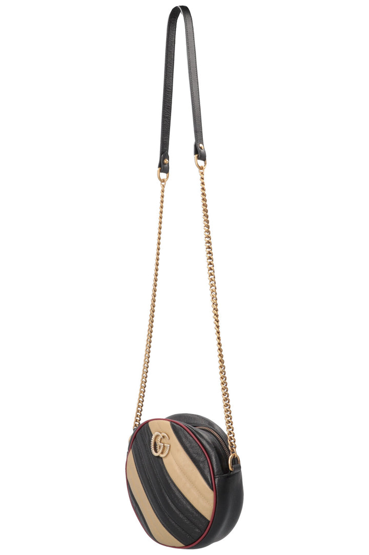 Sac bandoulière GUCCI Marmont rond rayé