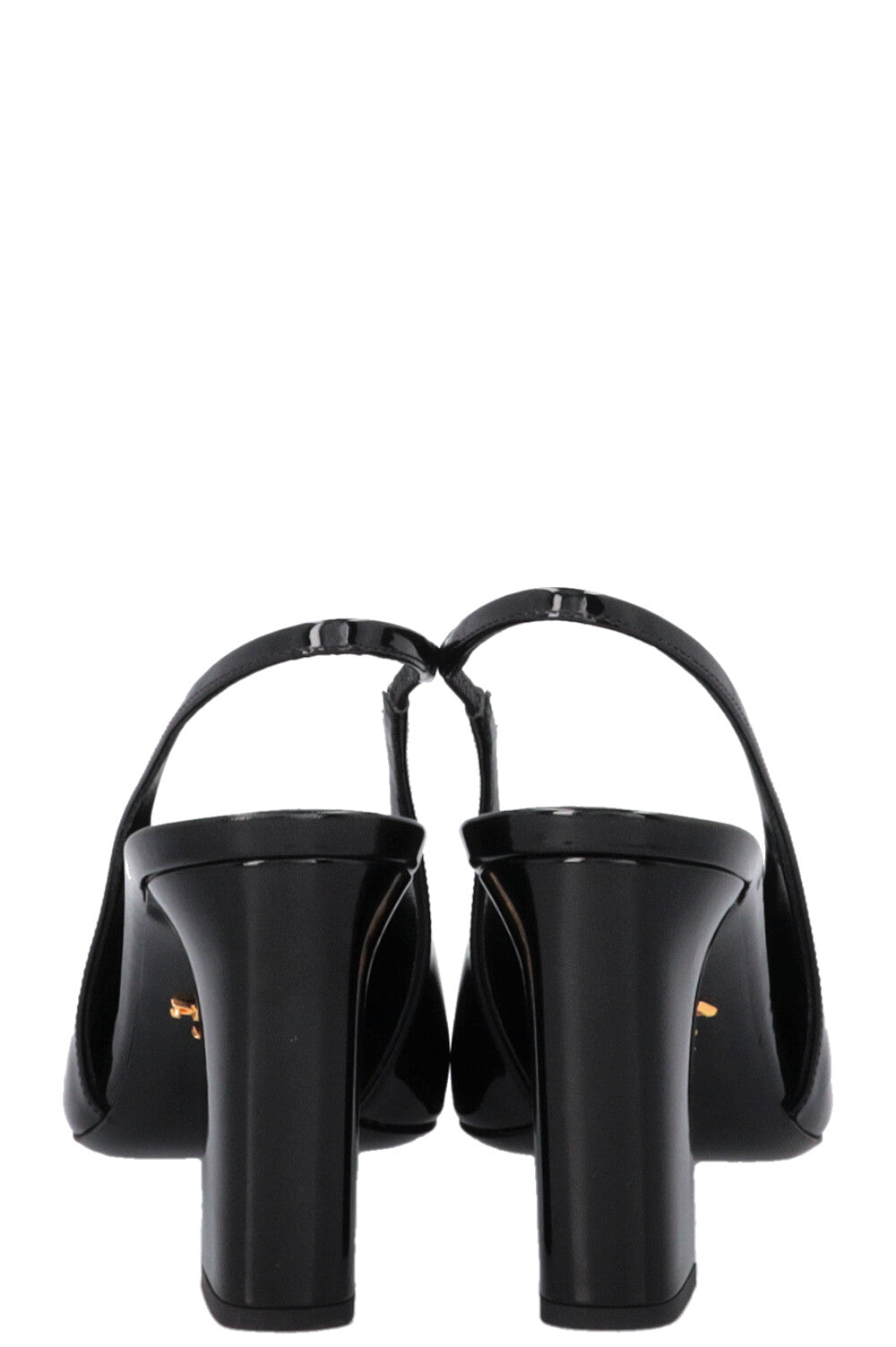 Escarpins à bride arrière PRADA vernis noir