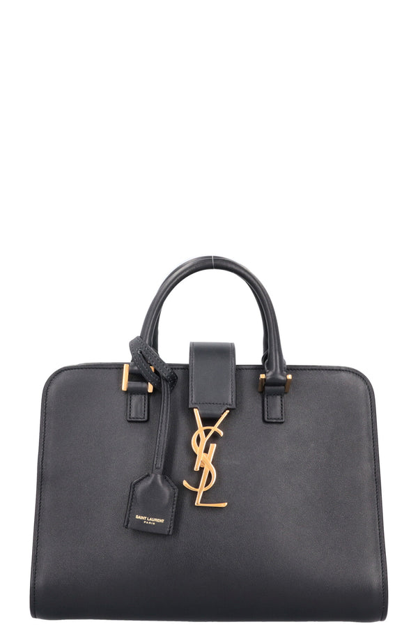 SAINT LAURENT Cabas Baby 2 Ways Top Handle Bag Navy