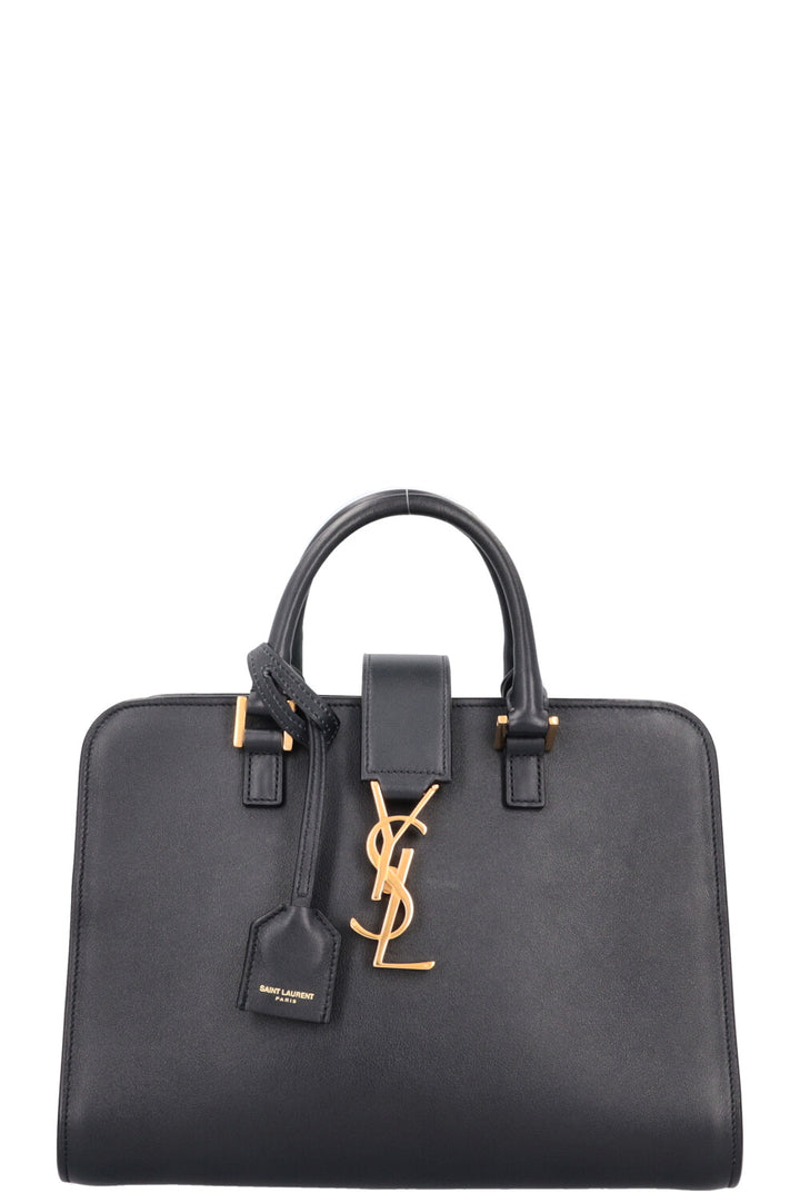 SAINT LAURENT Cabas Baby 2 Ways Top Handle Bag Navy