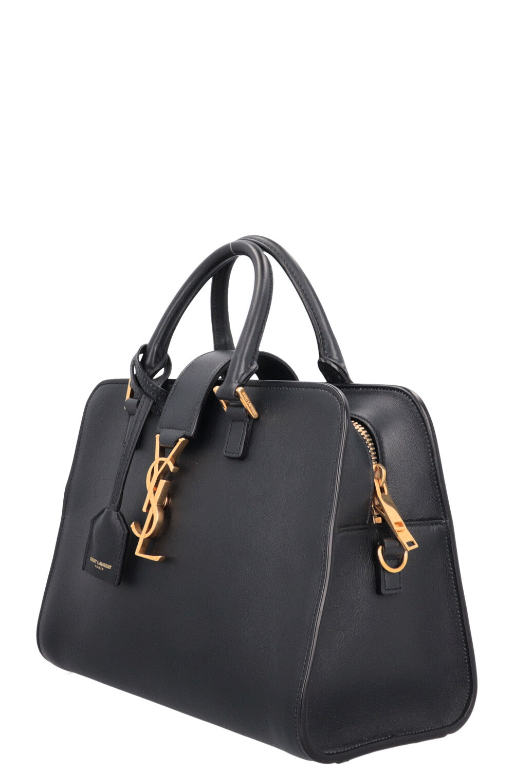 SAINT LAURENT Cabas Baby 2 Ways Top Handle Bag Navy