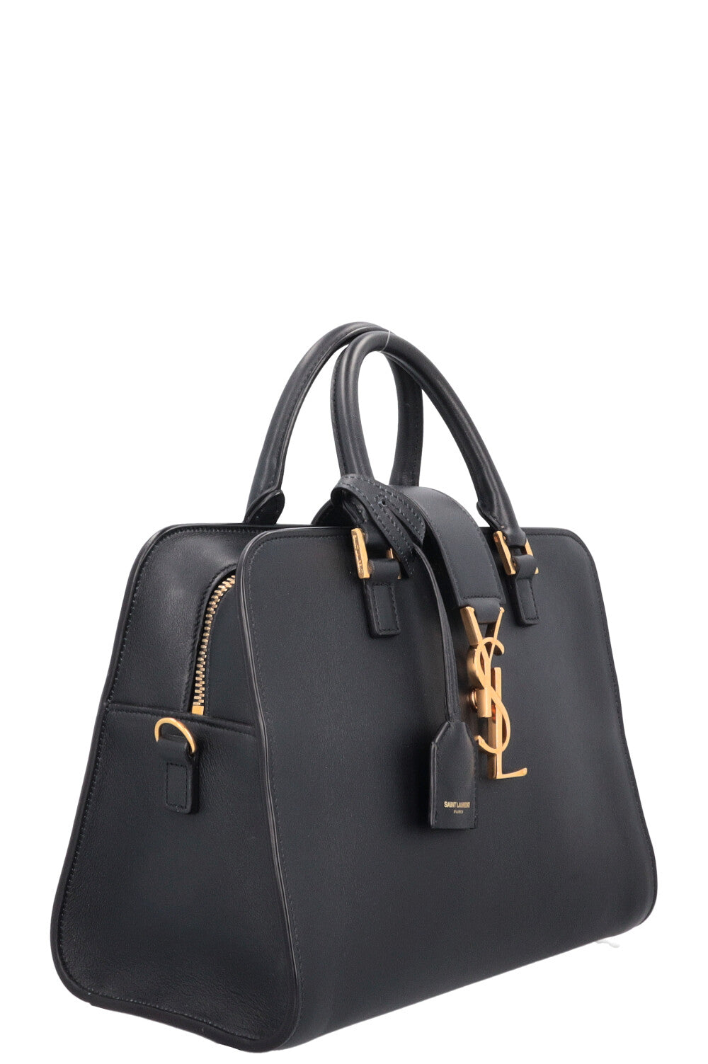 SAINT LAURENT Cabas Baby 2 Ways Top Handle Bag Navy