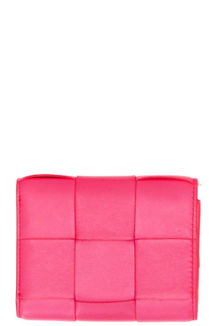 BOTTEGA VENETA Cassette Tri-Fold Wallet Small Pink