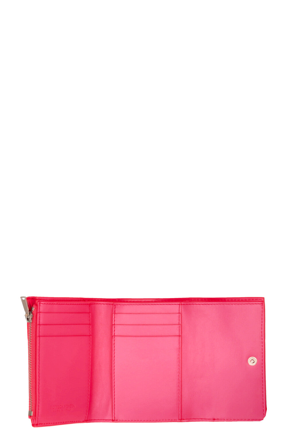 BOTTEGA VENETA Cassette Tri-Fold Wallet Small Pink