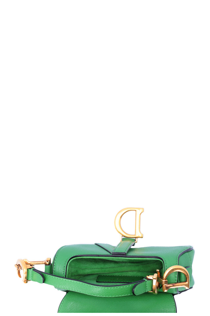 CHRISTIAN DIOR Micro Saddle Bag Green