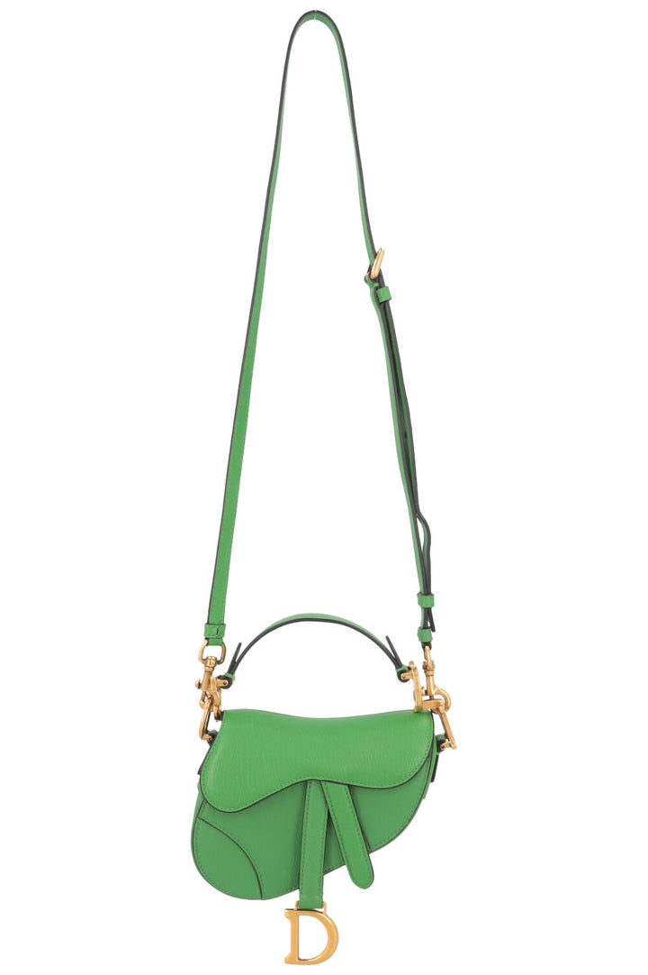 CHRISTIAN DIOR Micro Saddle Bag Green