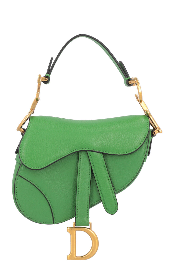 CHRISTIAN DIOR Micro Saddle Bag Green