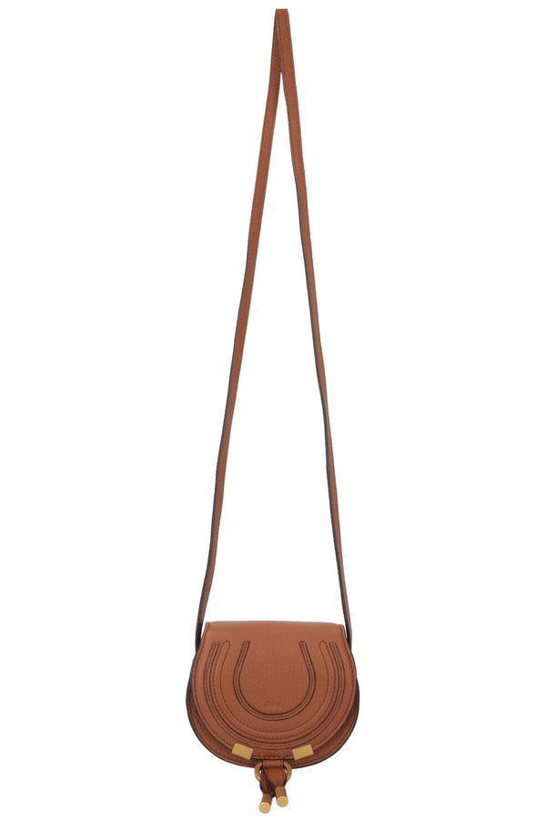 CHLOÉ Nano Marcie Crossbody Bag Leather Tan