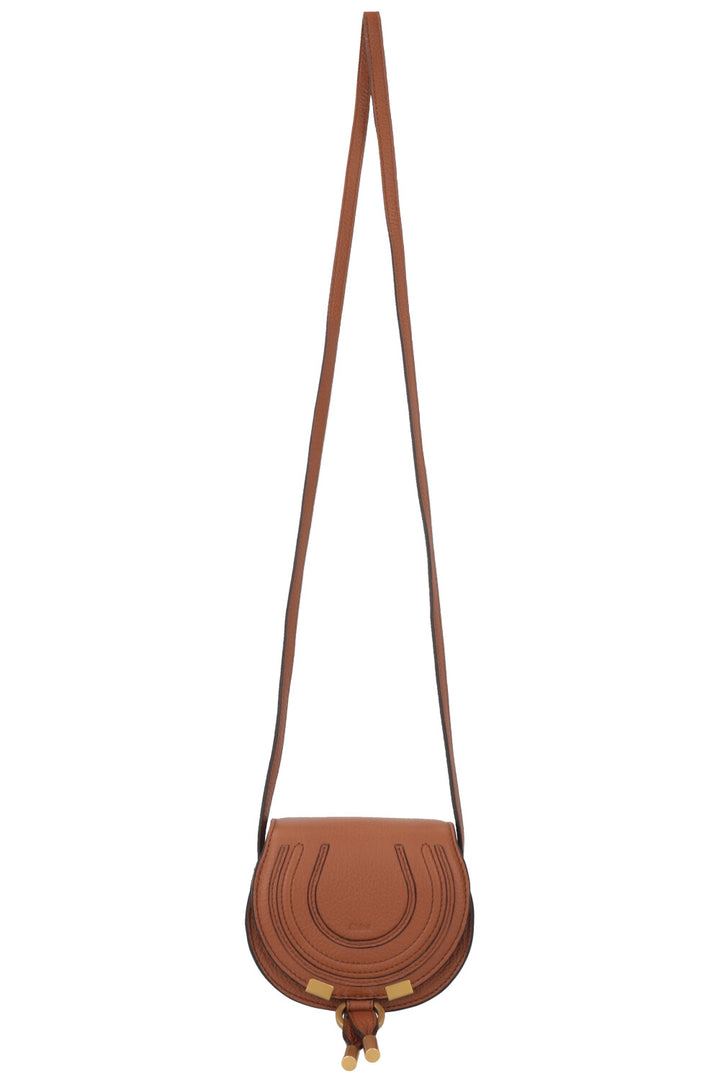 CHLOÉ Nano Marcie Crossbody Bag Leather Tan