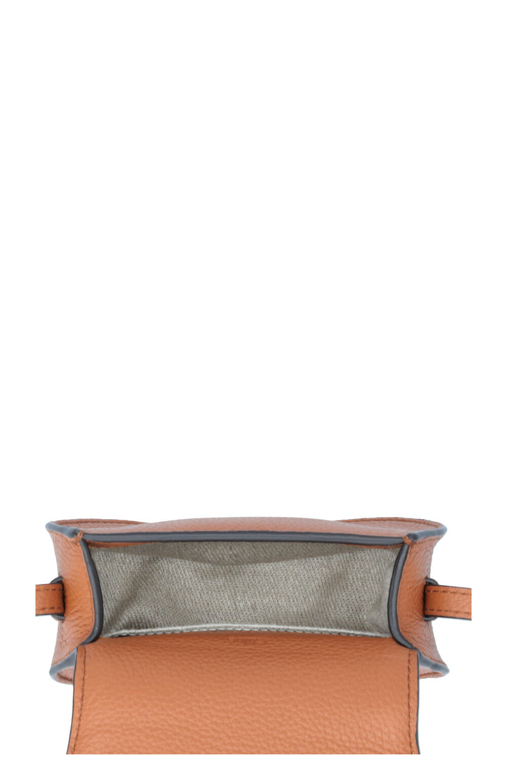 CHLOÉ Nano Marcie Crossbody Bag Leather Tan