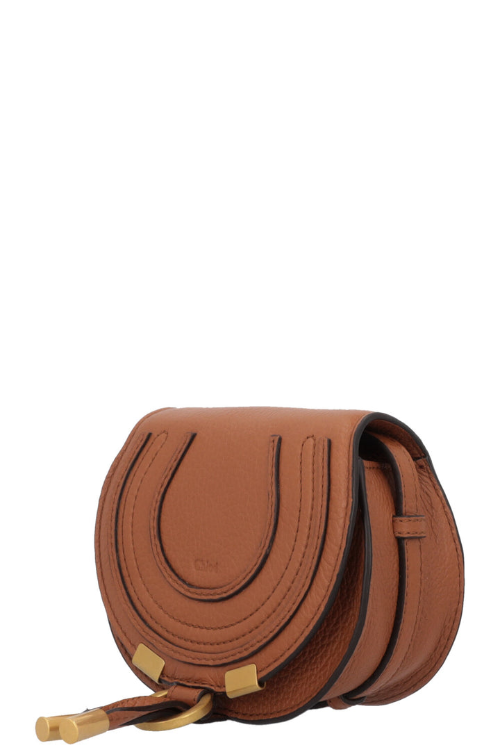 CHLOÉ Nano Marcie Crossbody Bag Leather Tan