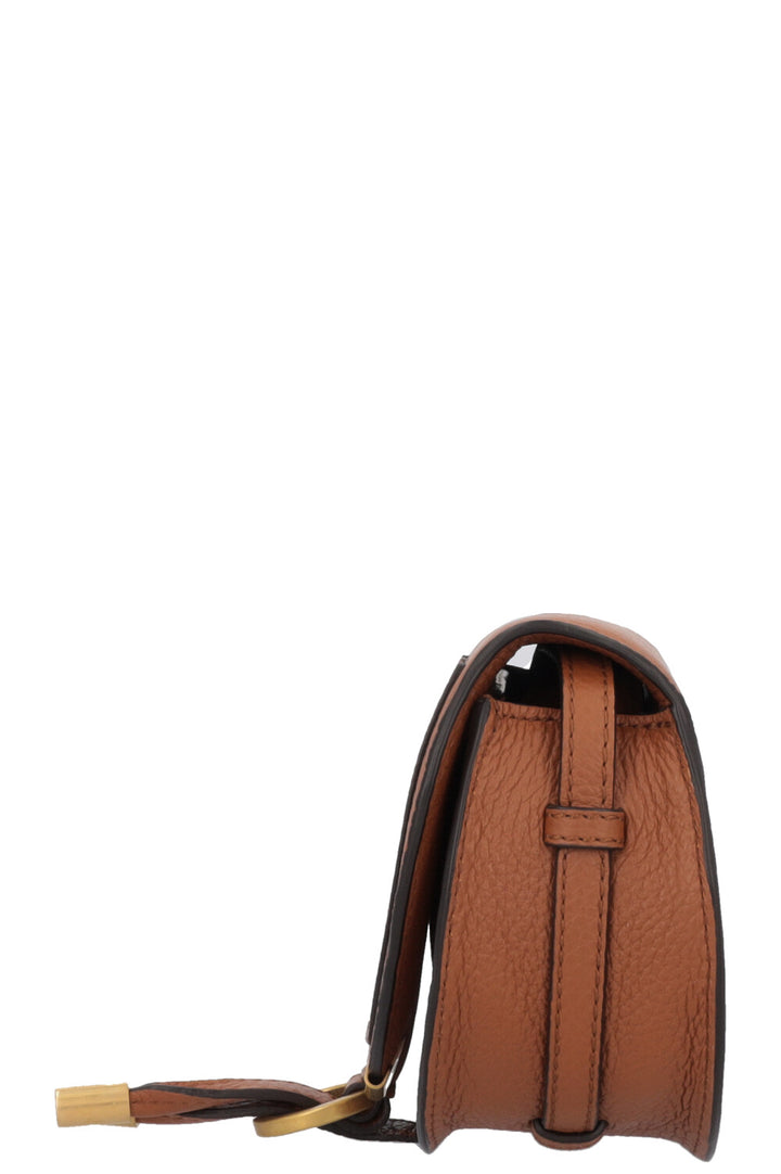 CHLOÉ Nano Marcie Crossbody Bag Leather Tan