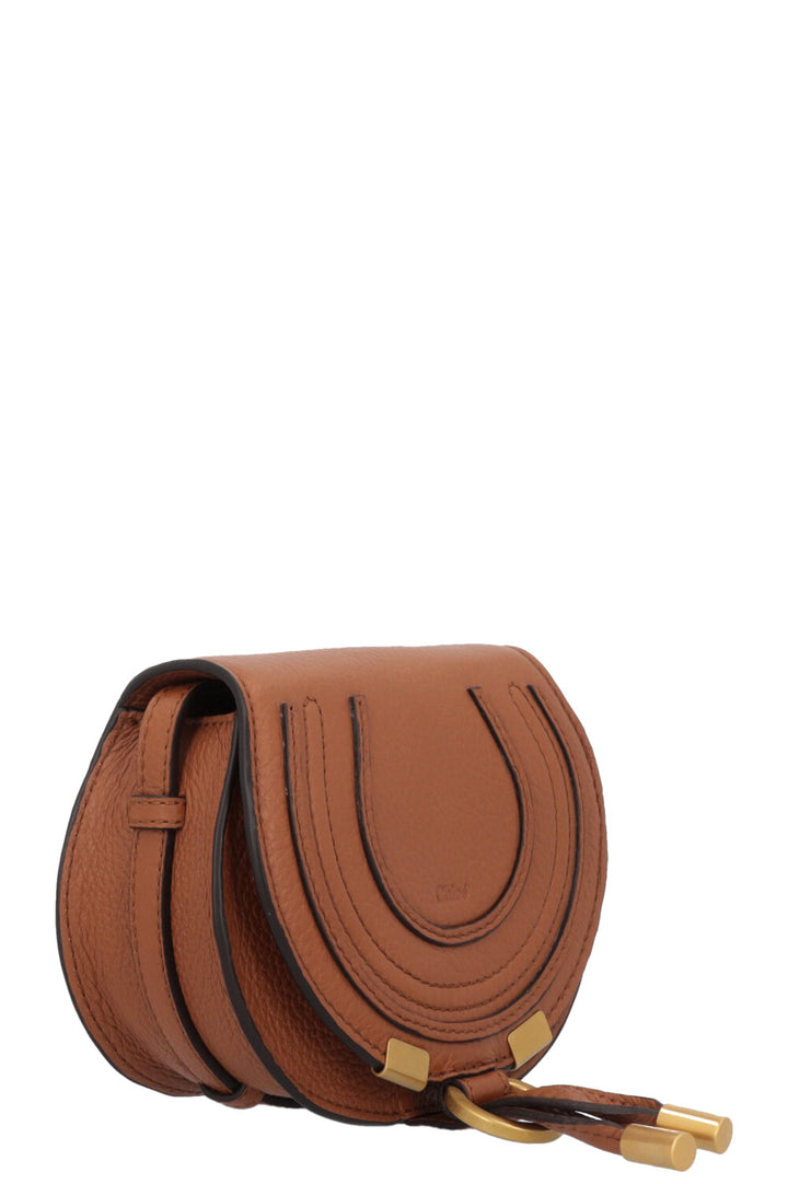 CHLOÉ Nano Marcie Crossbody Bag Leather Tan