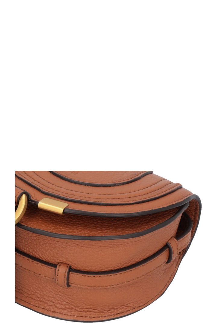 CHLOÉ Nano Marcie Crossbody Bag Leather Tan