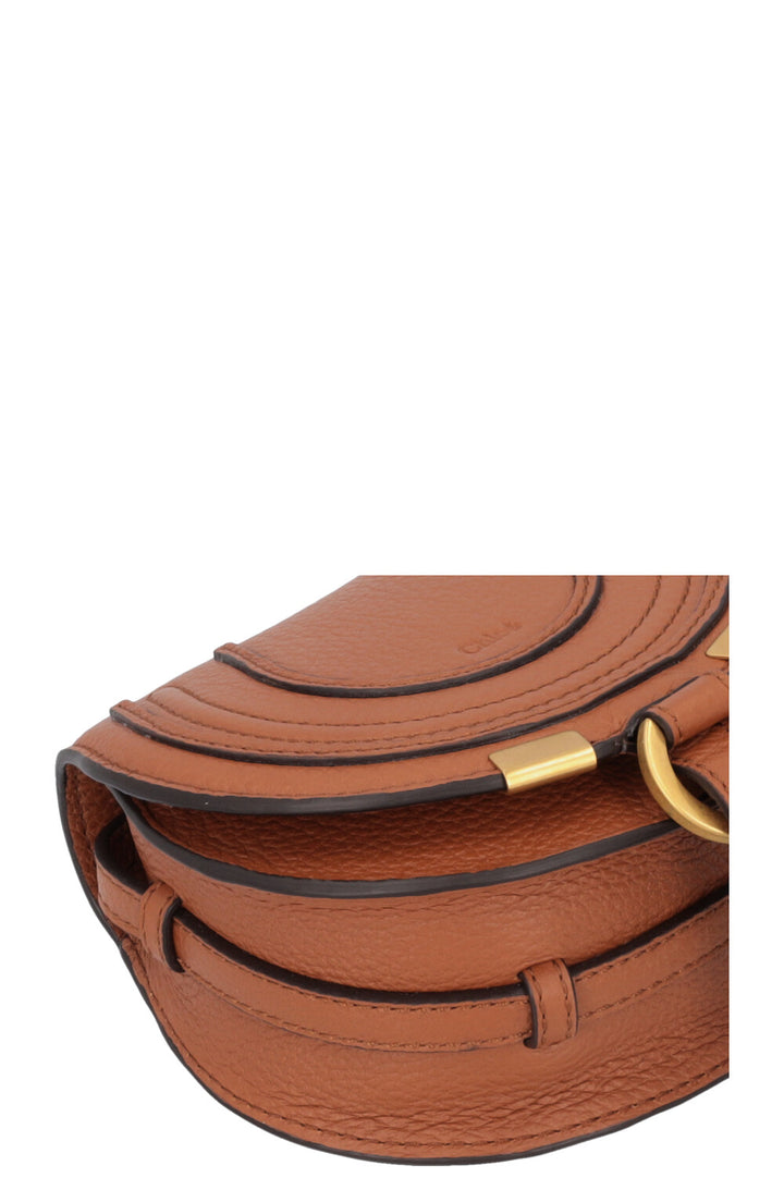 CHLOÉ Nano Marcie Crossbody Bag Leather Tan