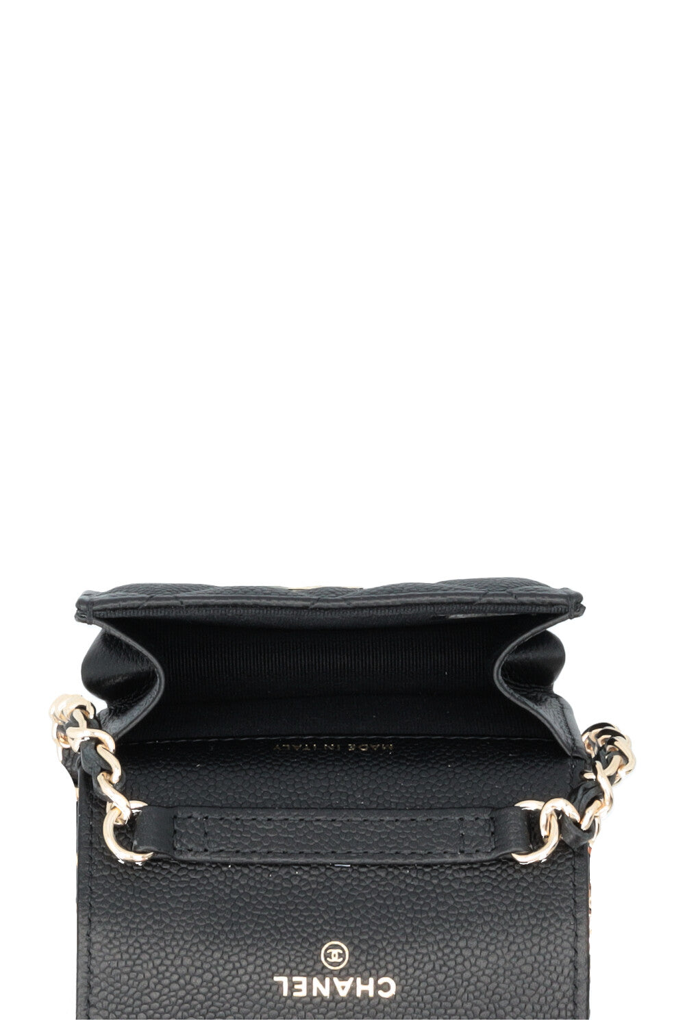 CHANEL Micro Classic Flap Bag Black Caviar