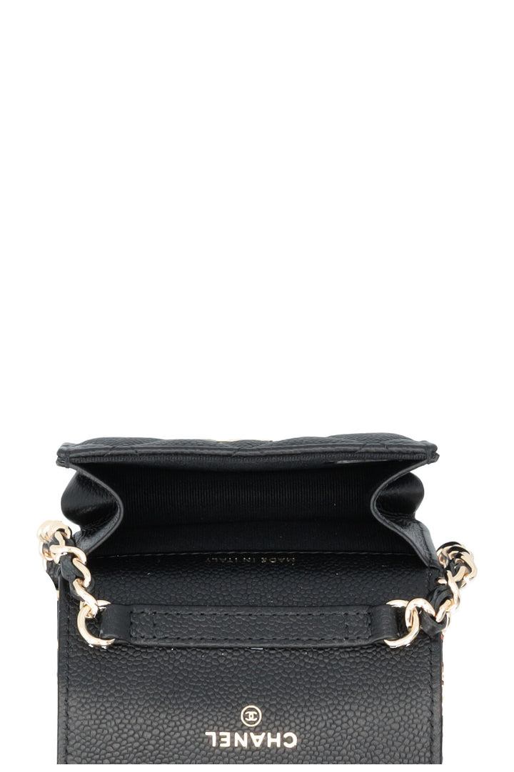 CHANEL Micro Classic Flap Bag Black Caviar