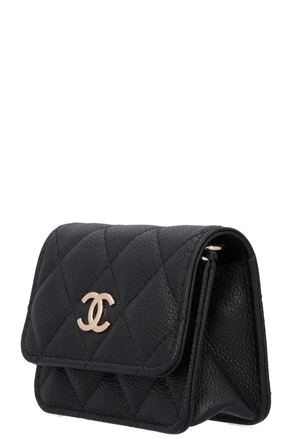 CHANEL Micro Classic Flap Bag Black Caviar