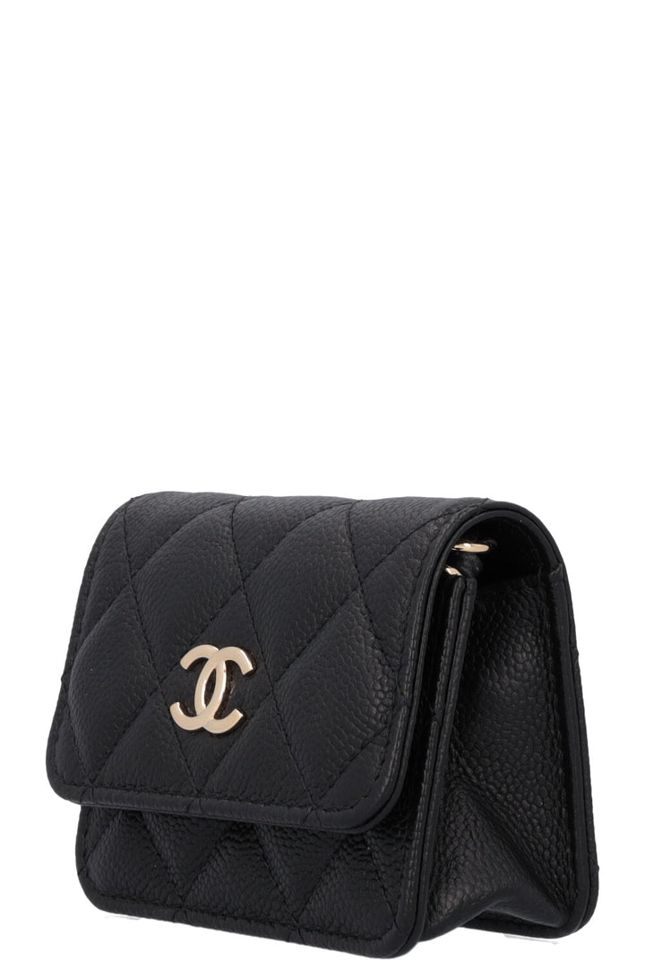 CHANEL Micro Classic Flap Bag Black Caviar