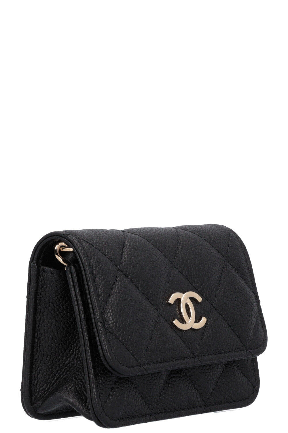 CHANEL Micro Classic Flap Bag Black Caviar