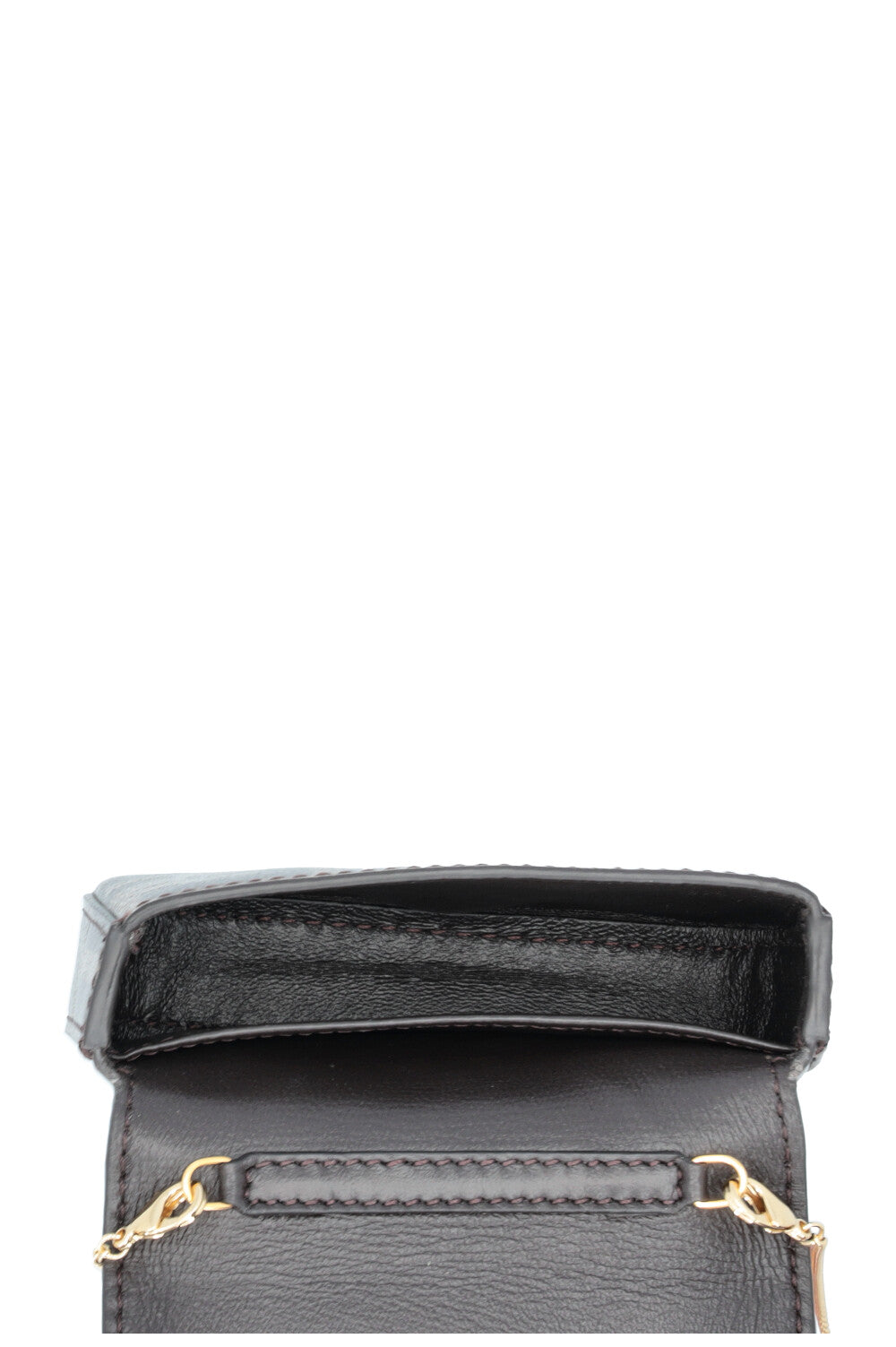 Sac à breloques FENDI Chain Baguette en toile enduite Zucca