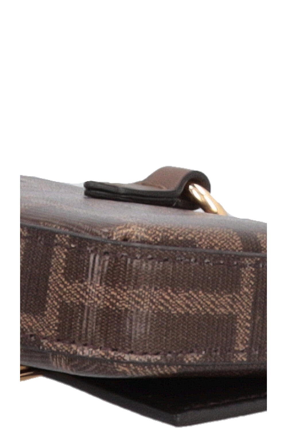 Sac à breloques FENDI Chain Baguette en toile enduite Zucca