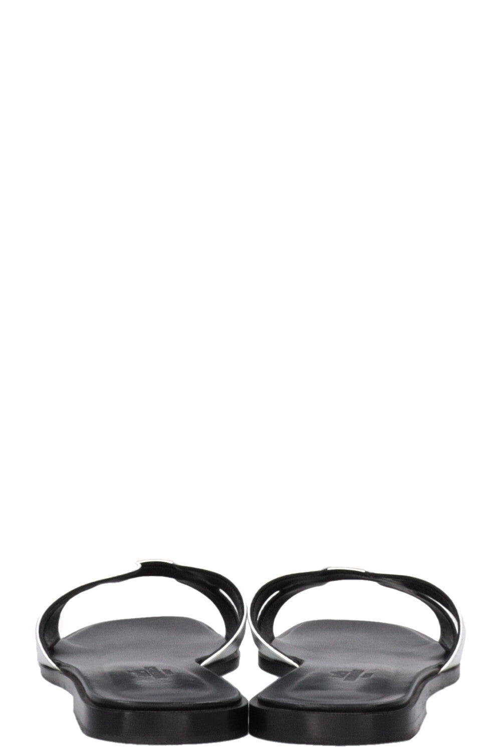 HERMÈS Oran Sandals Gris Argenté