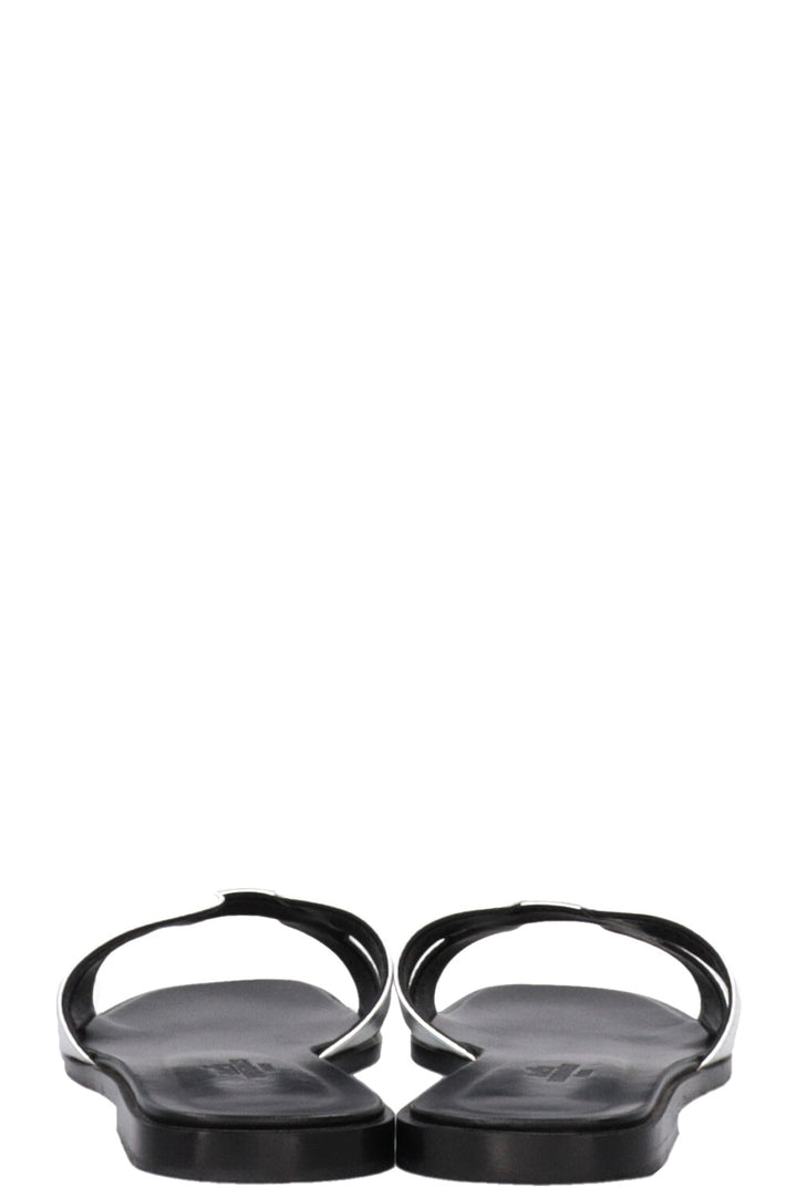 HERMÈS Oran Sandals Gris Argenté