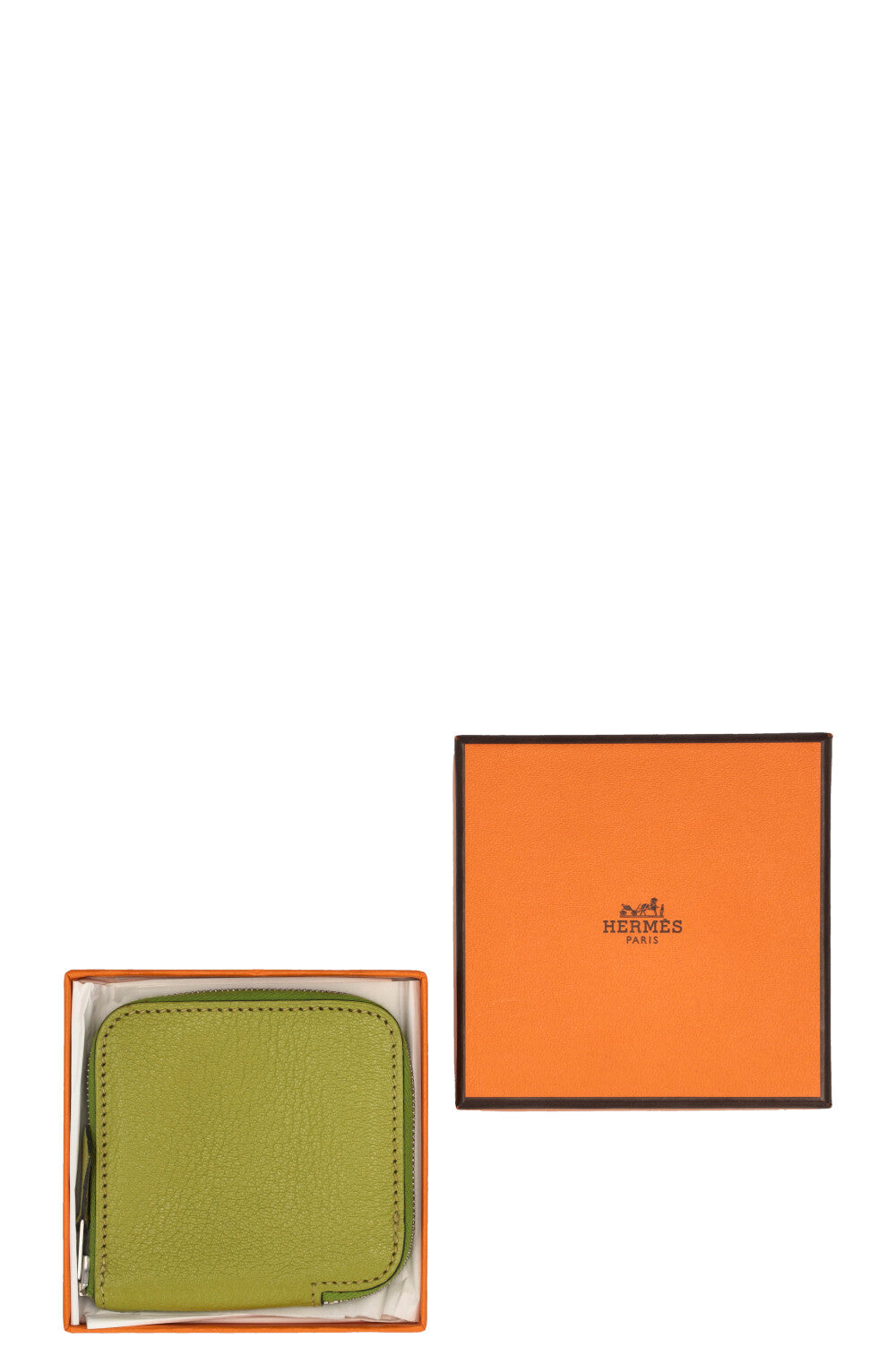 HERMÈS Coin Wallet Chèvre Green