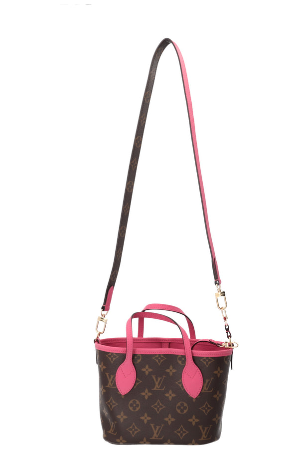 LOUIS VUITTON Neverfull Inside Out BB MNG Canvas Leather Fuchsia
