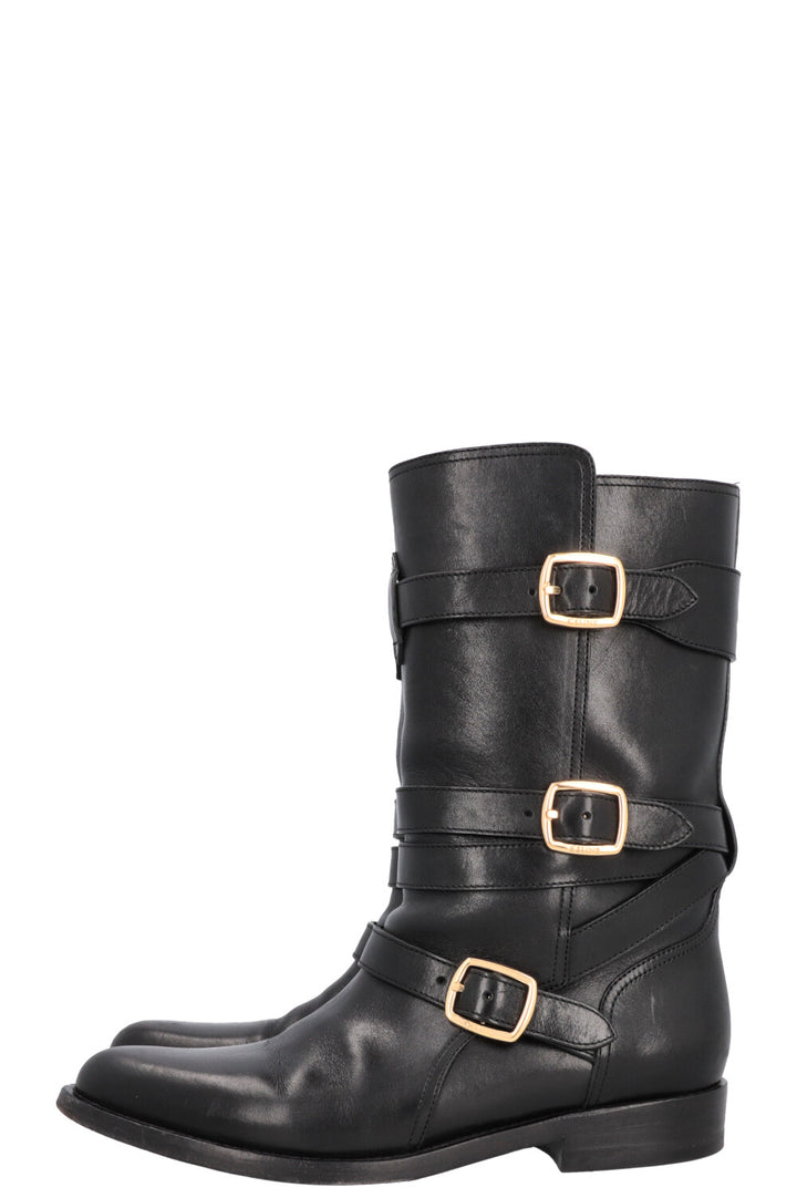 Bottes Lyra CELINE en cuir noir