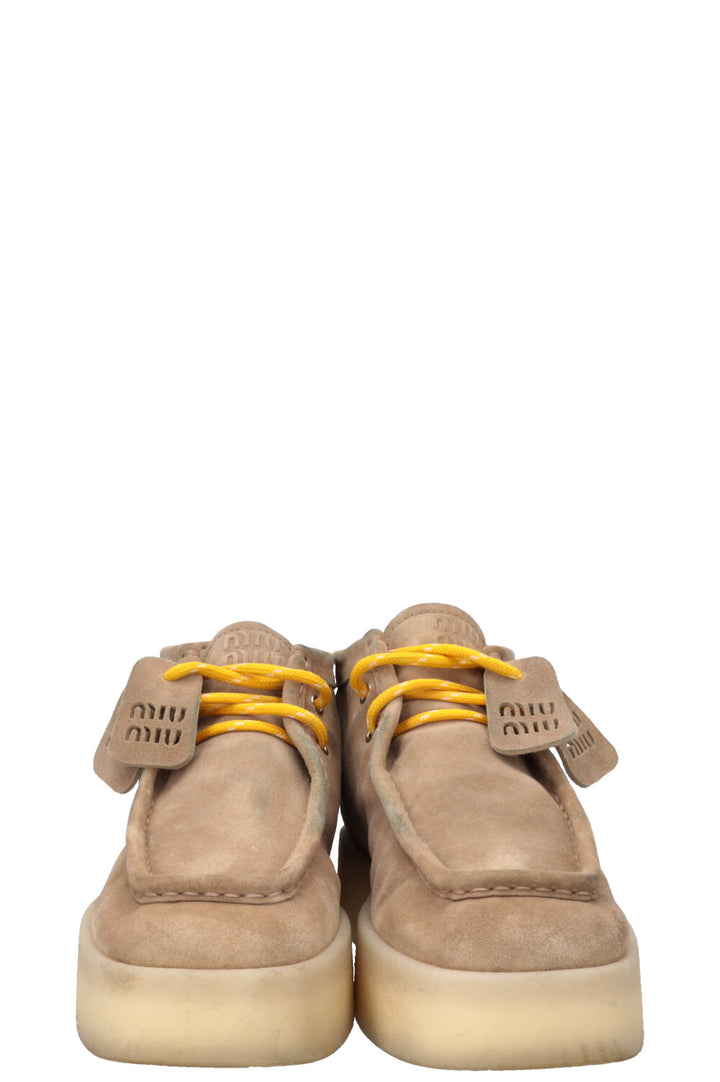 MIU MIU Desert Boots Suede Nude