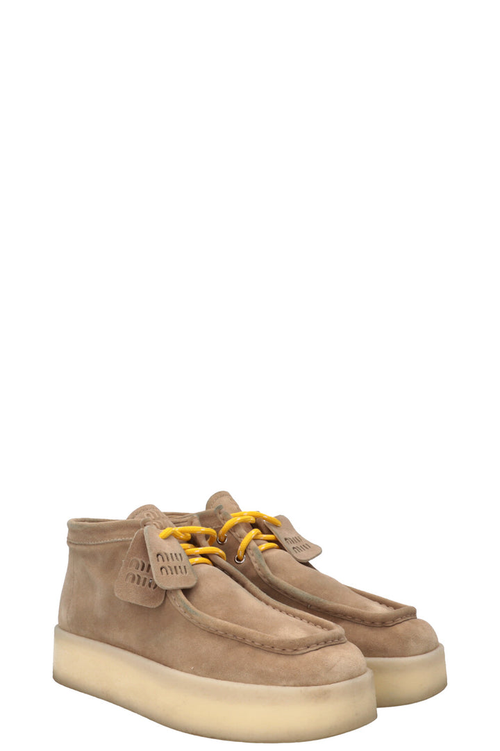 MIU MIU Desert Boots Suede Nude