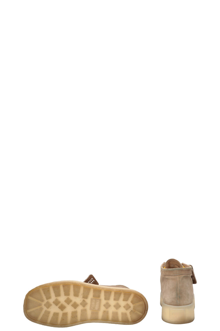 MIU MIU Desert Boots Suede Nude
