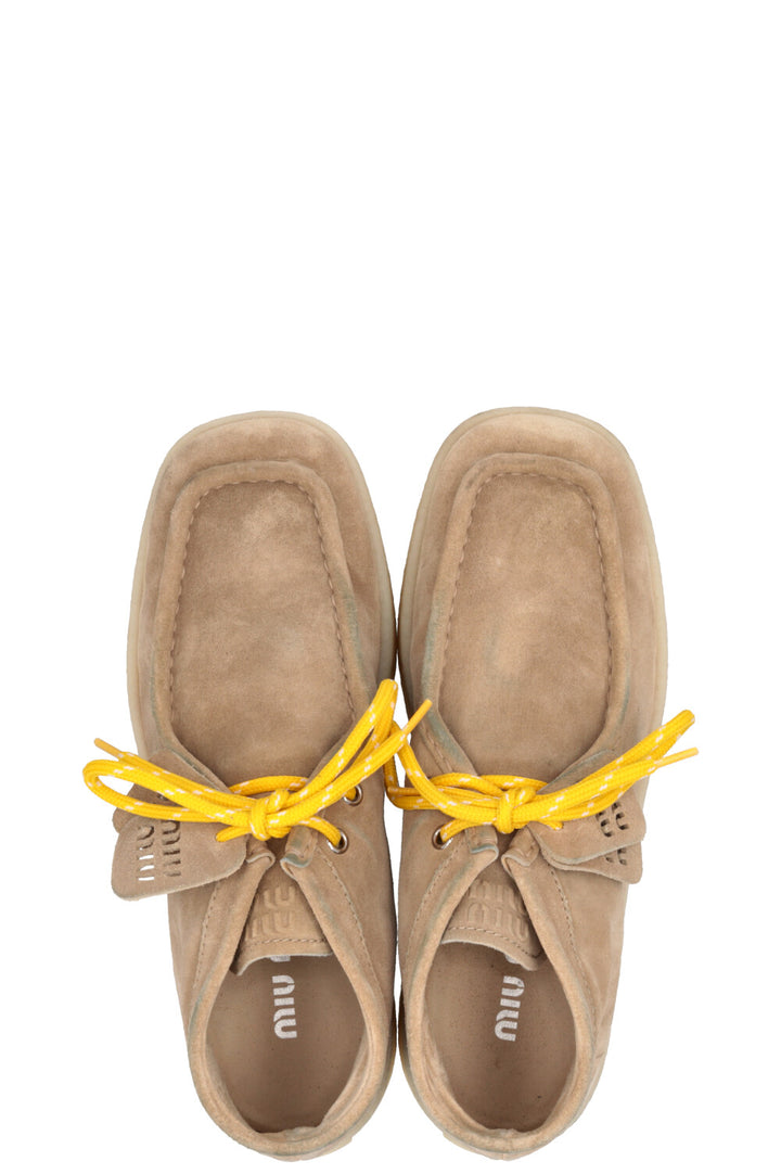MIU MIU Desert Boots Suede Nude