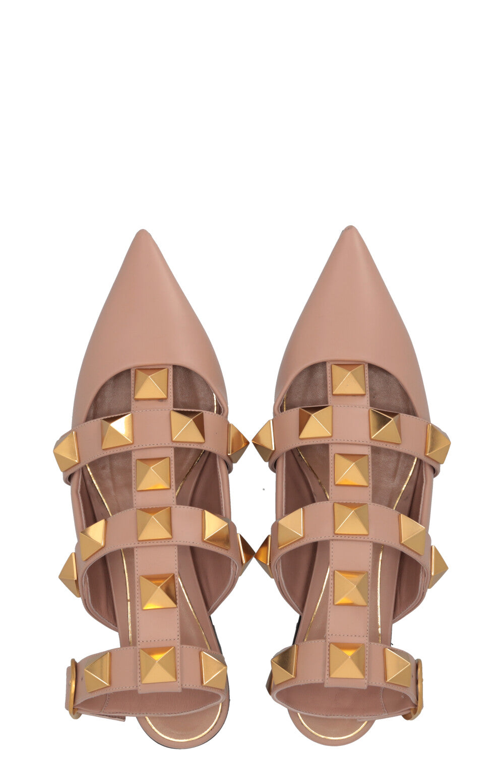 VALENTINO Roman Stud Flats Nude