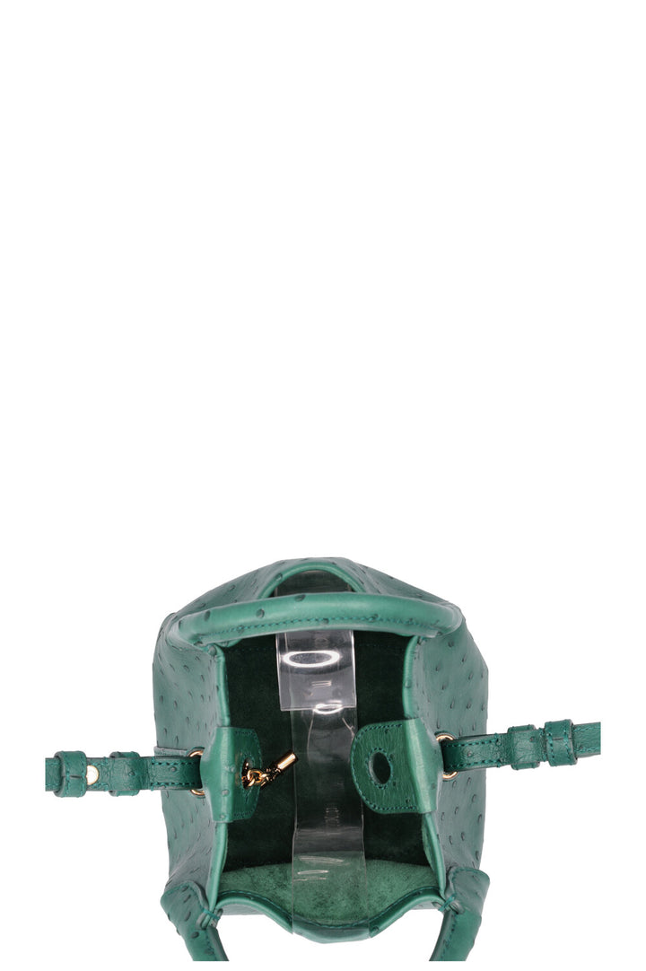 LORO PIANA Micro Bale Bag Green Ostrich