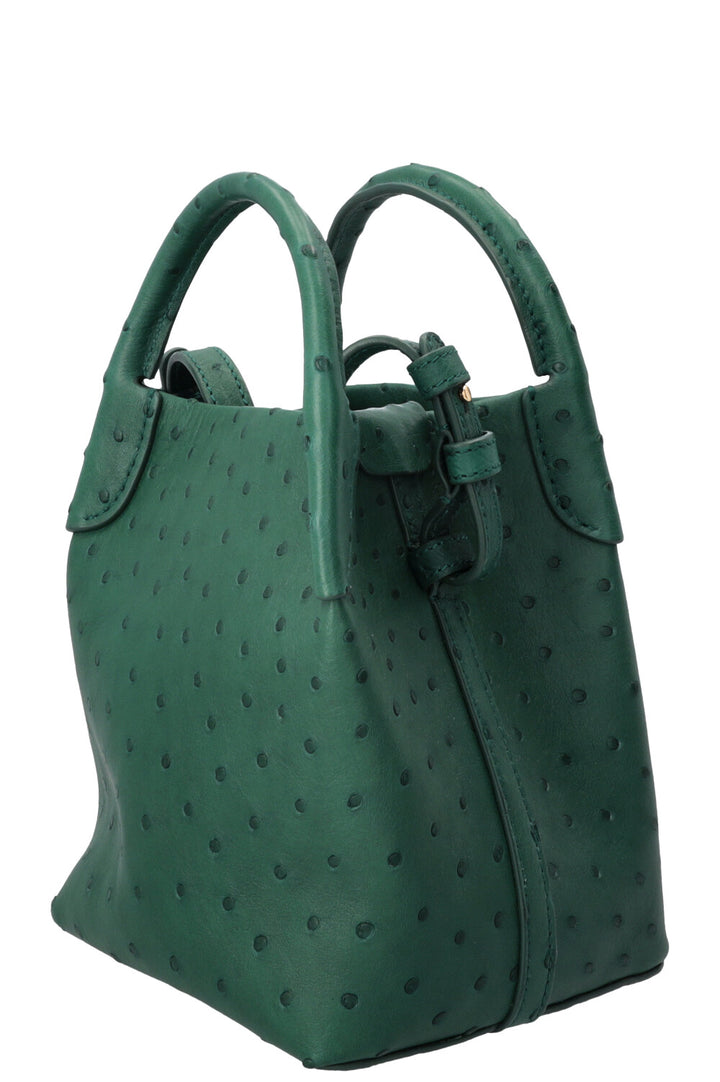 LORO PIANA Micro Bale Bag Green Ostrich