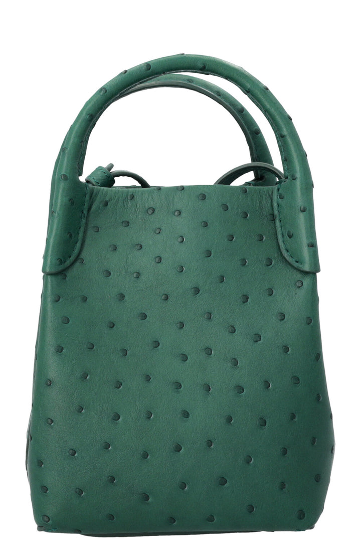 LORO PIANA Micro Bale Bag Green Ostrich