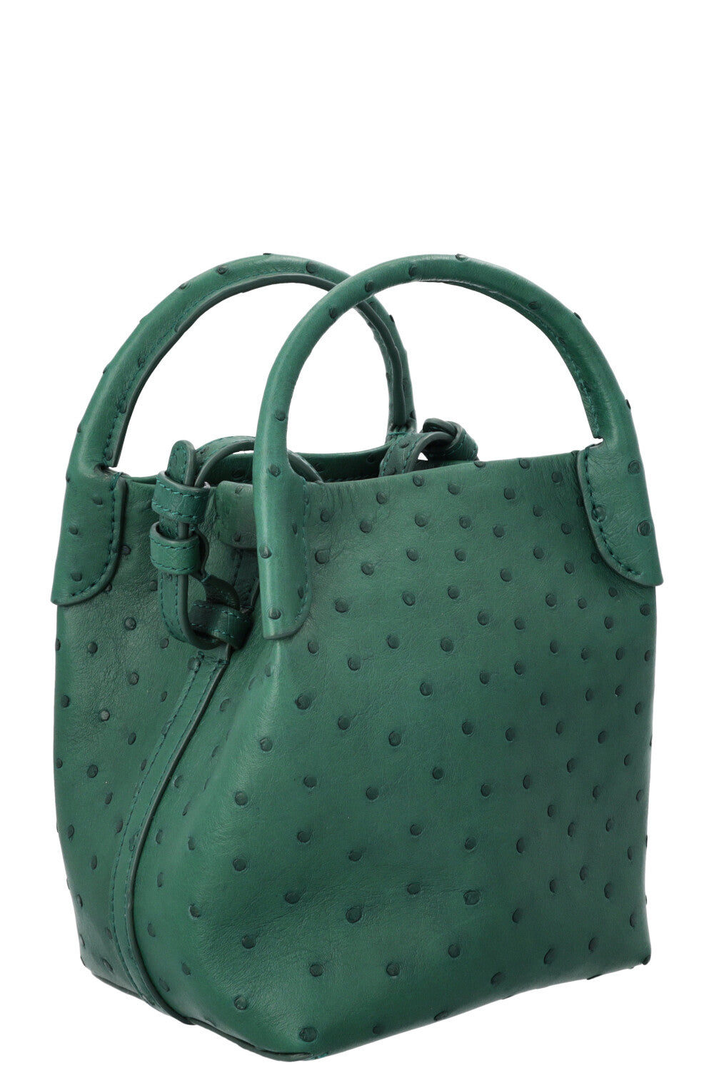 LORO PIANA Micro Bale Bag Green Ostrich
