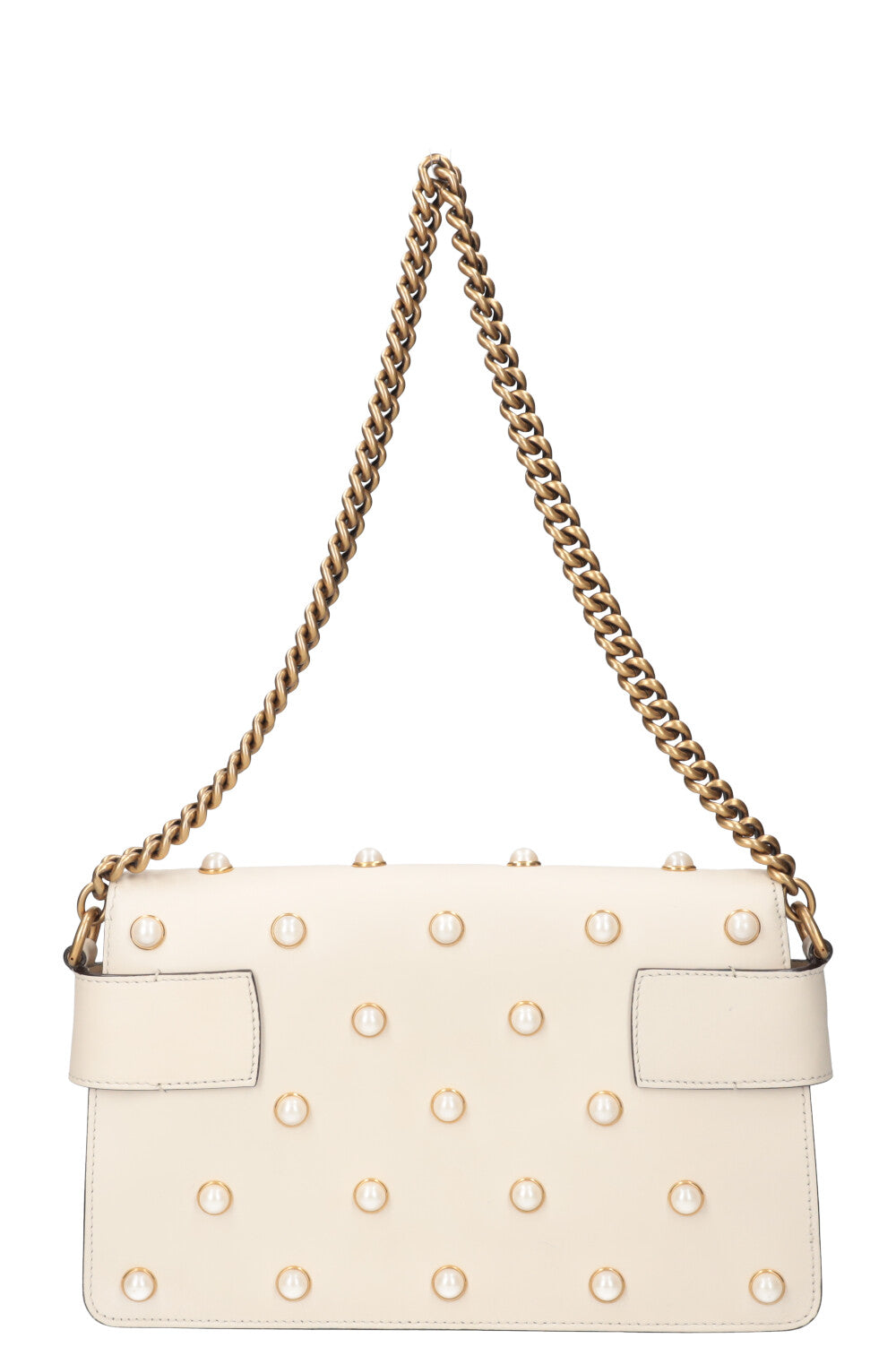 GUCCI Broadway Pearly Bee Bag White
