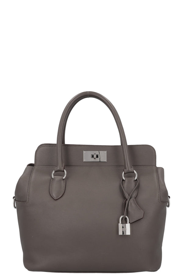HERMÈS Toolbox 26 Bag Grey Evercolor