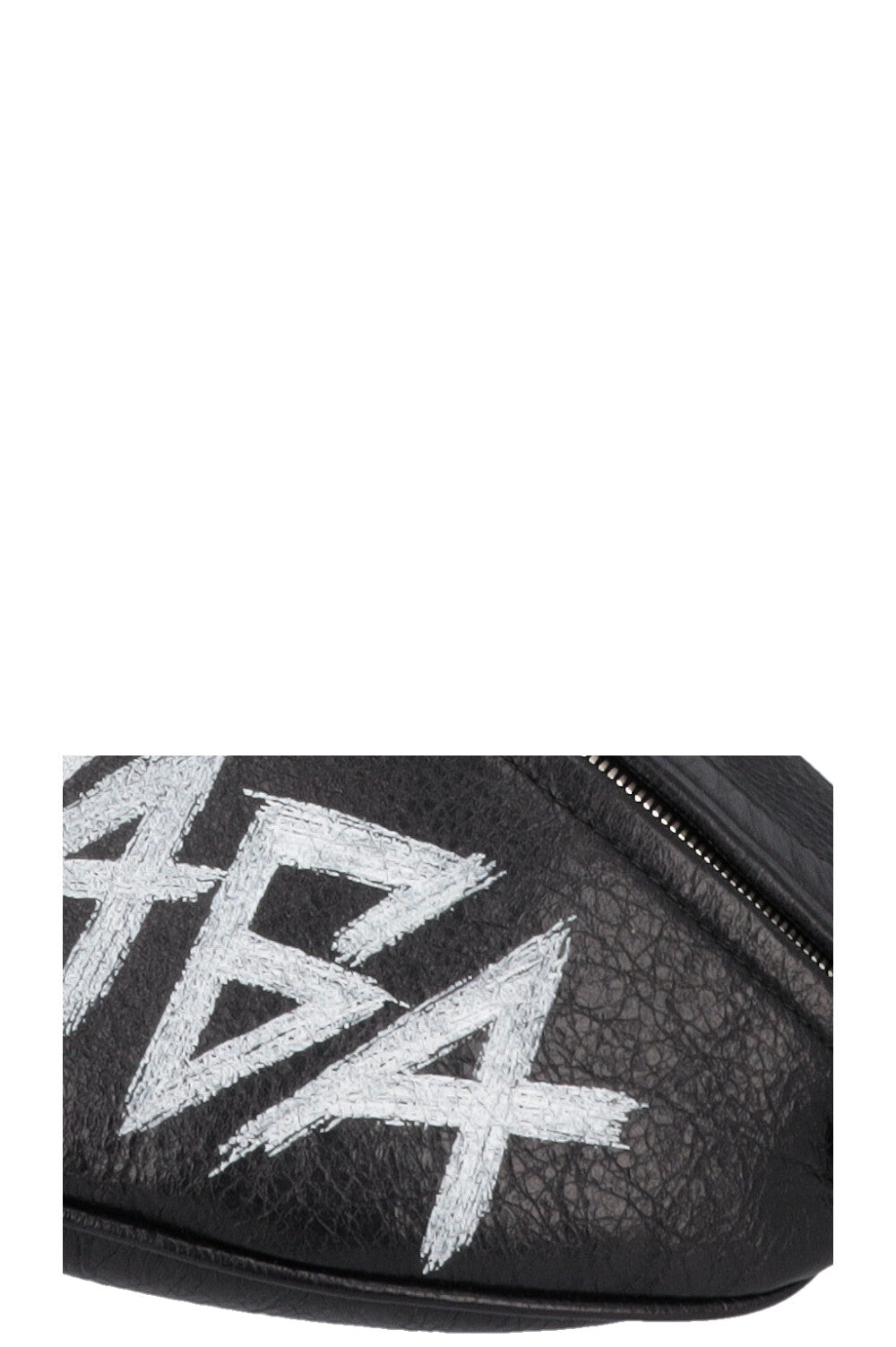 BALENCIAGA Souvenir Graffiti Belt Bag Leather Black