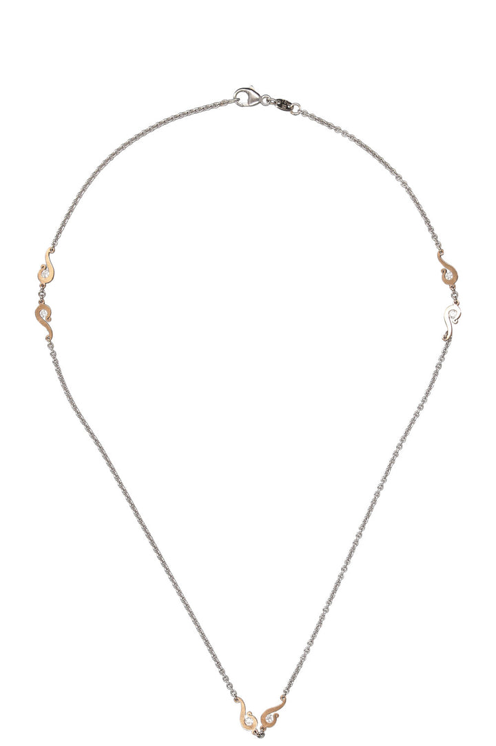 SCHNIDER&HAMMER Necklace Diamonds White and Rose Gold